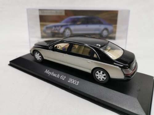 Mercedes-Benz Maybach62 Luxury 6L twinTurbo 2003 black+silver 1:43 IXO NEW+boxed*4240 instantwheels