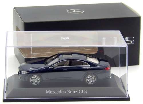 Mercedes-Benz CLS (C257) 2018 blue-metallic 1:43 Norev NEW+boxed *5955 instant wheels
