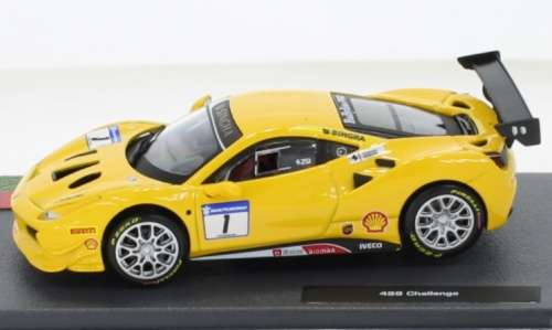 Ferrari 488 Challenge No.1 2017 yellow 1:43 Ferrari-Bburago NEW+boxed  *5962 instant wheels
