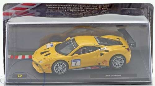 Ferrari 488 Challenge No.1 2017 yellow 1:43 Ferrari-Bburago NEW+boxed  *5962 instant wheels