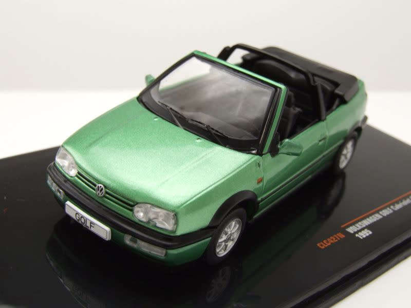 Volkswagen Golf III Cabriolet 1995 green-met 1:43 IXO NEW+boxed.      *5966 instant wheels