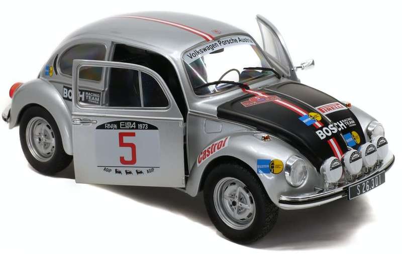 Volkswagen Beetle 1303 S silver No.5 winner Rallye Elba 1973 1:43 IXO NEW+boxed *5968 instant wheels