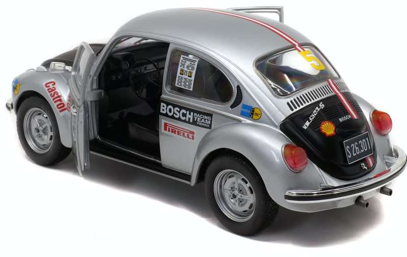 Volkswagen Beetle 1303 S silver No.5 winner Rallye Elba 1973 1:43 IXO NEW+boxed *5968 instant wheels