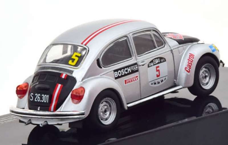 Volkswagen Beetle 1303 S silver No.5 winner Rallye Elba 1973 1:43 IXO NEW+boxed *5968 instant wheels