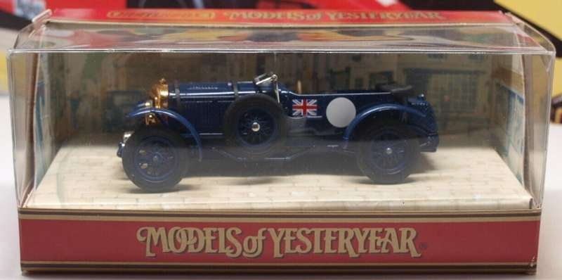Bentley 4.5 L Supercharged 1930 blue 1:43 ModelsOfYesteryear NEW+boxed #4102 instant wheels