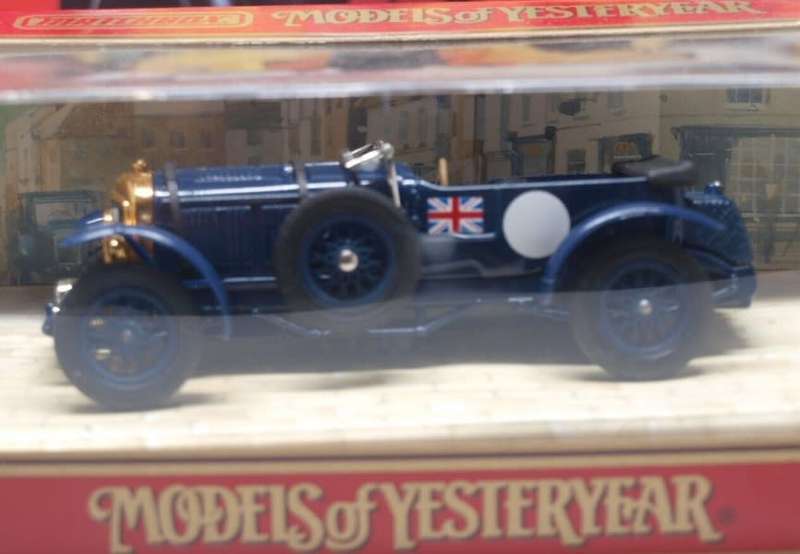 Bentley 4.5 L Supercharged 1930 blue 1:43 ModelsOfYesteryear NEW+boxed #4102 instant wheels