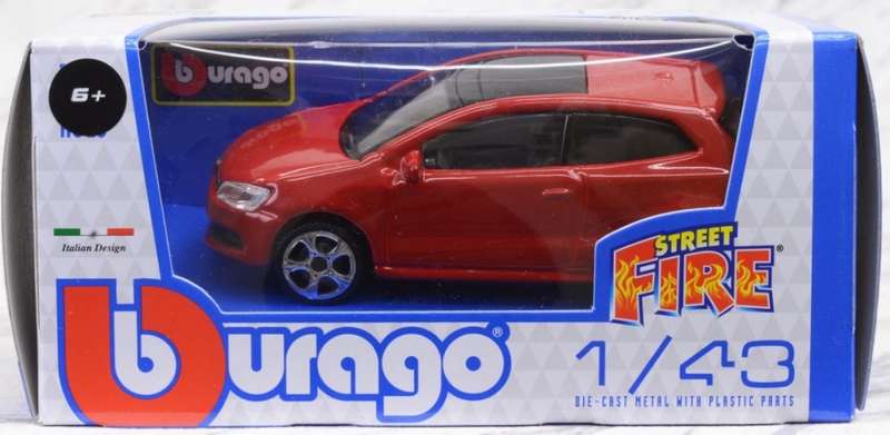 Volkswagen Polo Mk.5 GTI (2-door/sunroof) 2017 red 1:43 Bburago NEW+boxed *4229 instant wheels