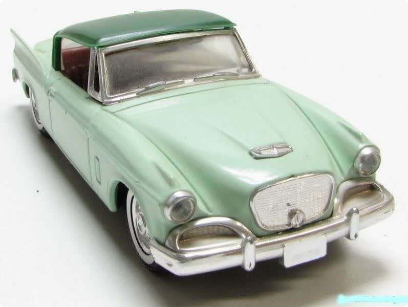 Studebaker Hawk hard top 2-tone green 1957 1:43 Solido(no.4522) NEW+boxed *4815 instant wheels