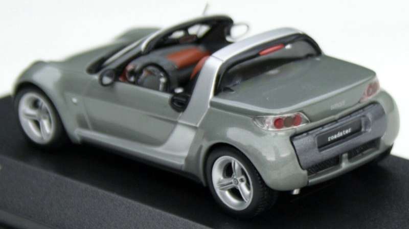 Smart Roadster 2003 grey-met/silver 1/43 Minichamps NEW+reblistered *4898 instant wheels