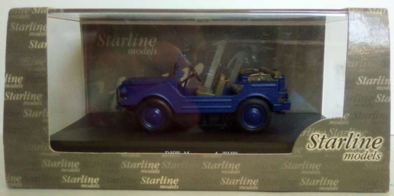 Auto Union DKW Munga 4 (THW) 1956 blue 1/43 Starline NEW+boxed *5116 instant wheels
