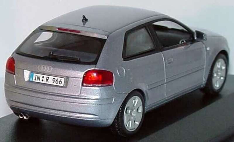 Audi A3 8P V6 3.2 quattro DSG 2-door Akoya silver 2012 1/43 Minich`s NEW+boxed *5993 instant wheels