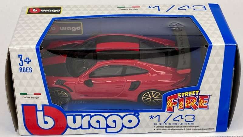 Porsche 911 (991.2) GT2 RS 2023 red 1/43 Bburago NEW+boxed *5986 instant wheels