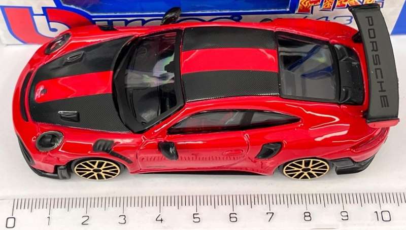 Porsche 911 (991.2) GT2 RS 2023 red 1/43 Bburago NEW+boxed *5986 instant wheels