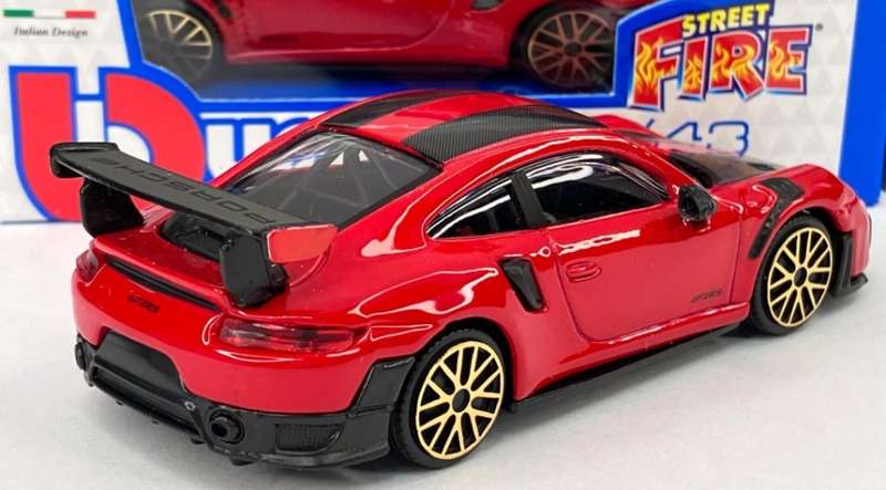 Porsche 911 (991.2) GT2 RS 2023 red 1/43 Bburago NEW+boxed *5986 instant wheels