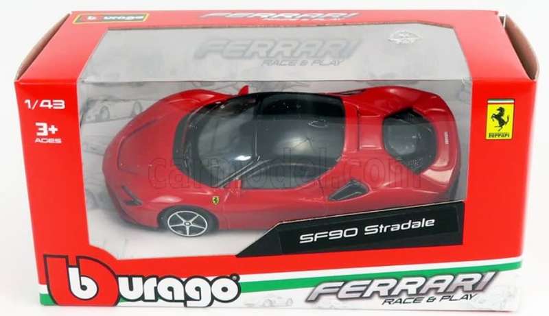 Ferrari SF90 Stradale 2023 red 1/43 Bburgao NEW+boxed *5987 instant wheels