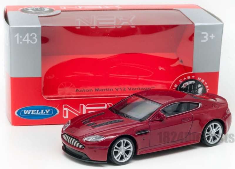 Aston Martin V12 Vantage 2012 dark red 1/43 Welly NEW+boxed *6014 instant wheels