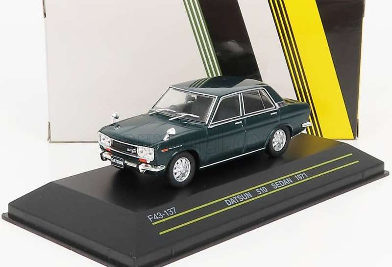 Datsun Bluebird 510 Sedan 1971 dark green 1/43 First43-137 NEW+boxed *6022 instant wheels