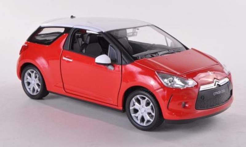 Citroen DS3 2010 red 1/24 Welly NEW+boxed  #2103 instant wheels