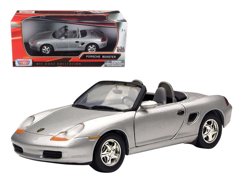 Porsche Boxter (986) Roadster 2002 silver 1/24 Motormax NEW+boxed  #2146 instant wheels