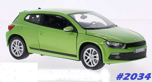 Volkswagen Scirocco III lt.green-met 1/24 Welly NEW+boxed  #2034 instant wheels