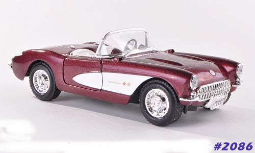 Chevrolet Corvette C1 1957 red 1/24 Road Signature NEW+boxed  #2086 instant wheels