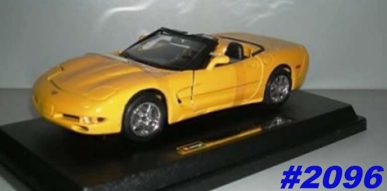 Chevrolet Corvette C5 convertible 1997 yellow 1/24 Bburago NEW+boxed  #2096 instant wheels