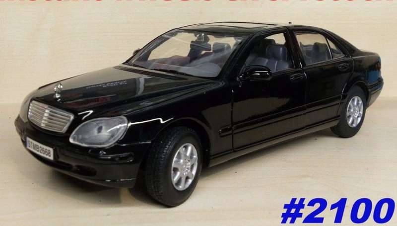 Mercedes Benz S-Class S500 (W222) 2013 black 1/24 Welly NEW+boxed  #2100 instant wheels