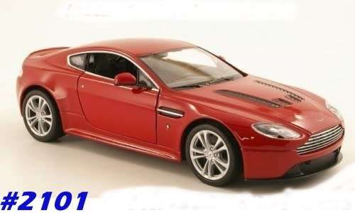 Aston Martin V12 Vantage 2010 red-met 1/24 Welly NEW  #2101 instant wheels
