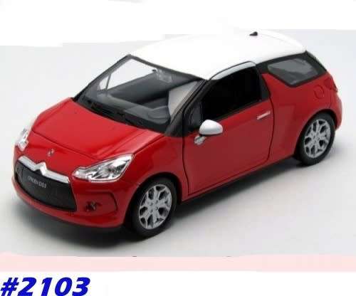 Citroen DS3 2010 red 1/24 Welly NEW+boxed  #2103 instant wheels