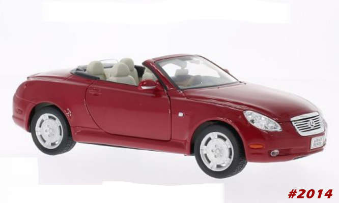 Lexus SC430 convertible 2005-2010 red 1/24 Welly NEW+boxed   #2104 instant wheels