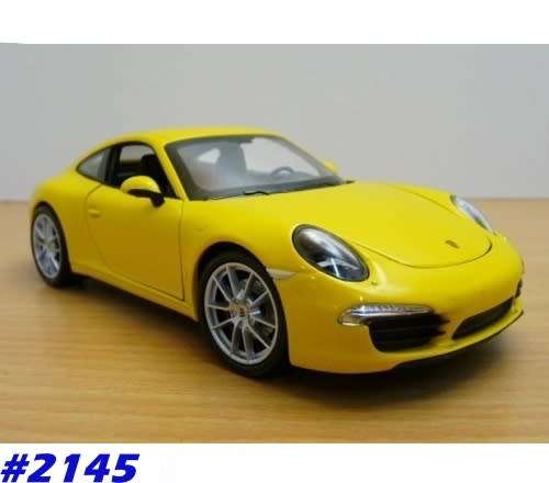 Porsche 911 (991) Carrera S 2011 yellow 1/24 Welly NEW+boxed  #2145 instant wheels