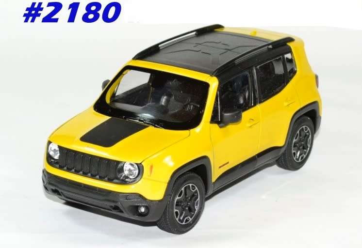 Jeep Renegade Trailhawk 2019 yellow 1:24 Welly NEW+boxed  #2180 instant wheels