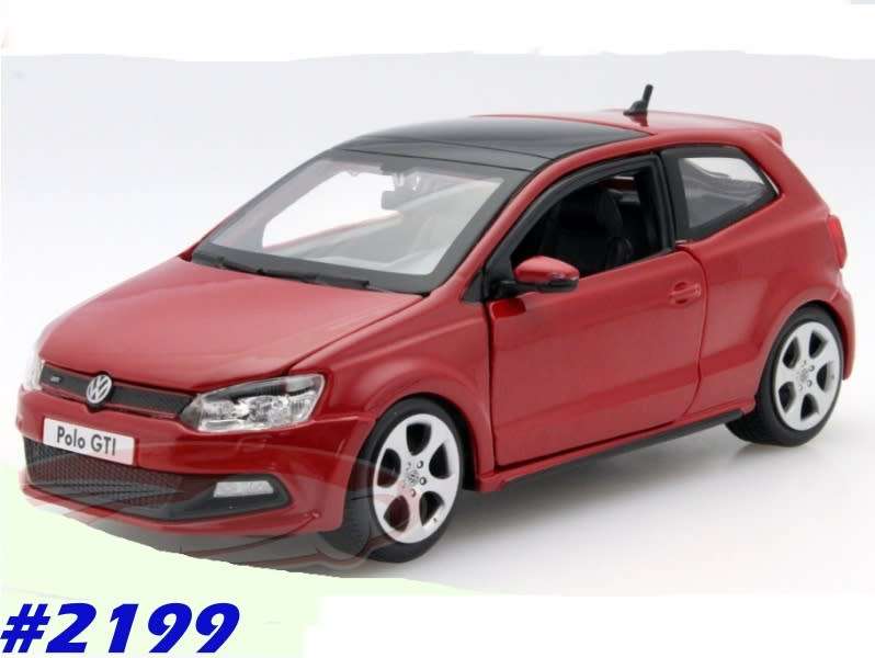 Volkswagen Polo V GTI Mk.5 2012 red 1/24 Bburago NEW+boxed  #2199 instant wheels