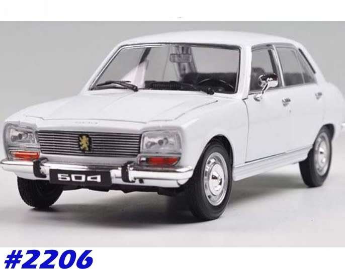 Peugeot 504 1975 white 1/24 Welly NEW+boxed  #2206 instant wheels
