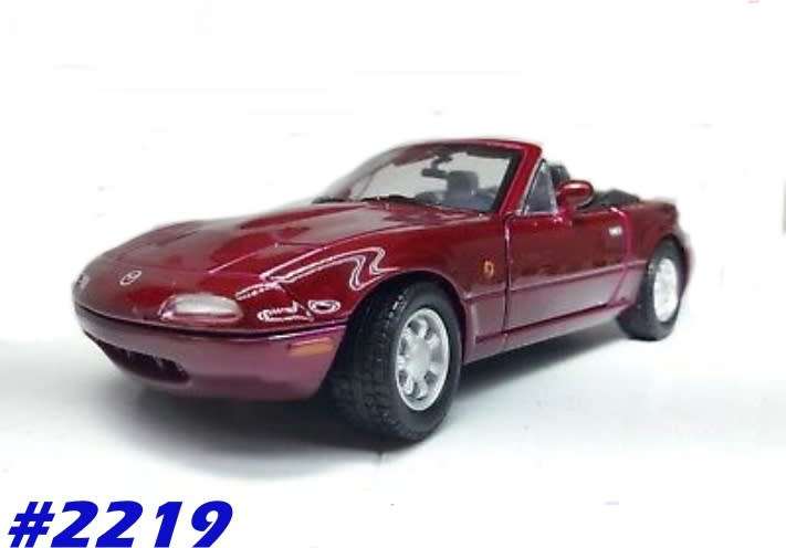 Mazda MX-5 (Miata) 1989 burgundy Motormax 1:24 NEW+boxed  #2219 instant wheels