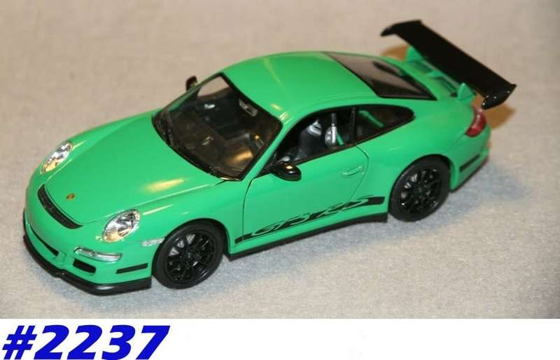 Porsche 911 (997) GT3-RS 2007 green 1/24 Welly NEW+boxed  #2237 instant wheels