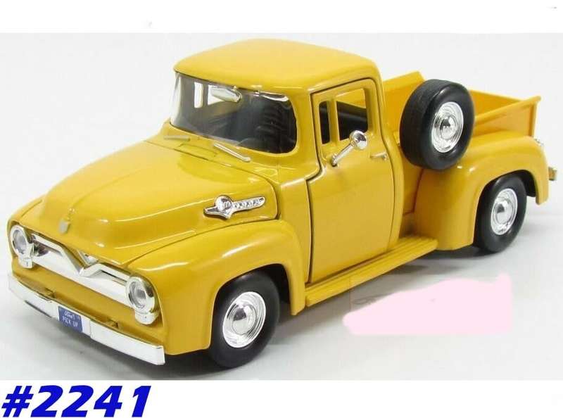Ford F-100 Pick-up 1955 yellow 1/24 Motormax NEW+boxed  #2241 instant wheels