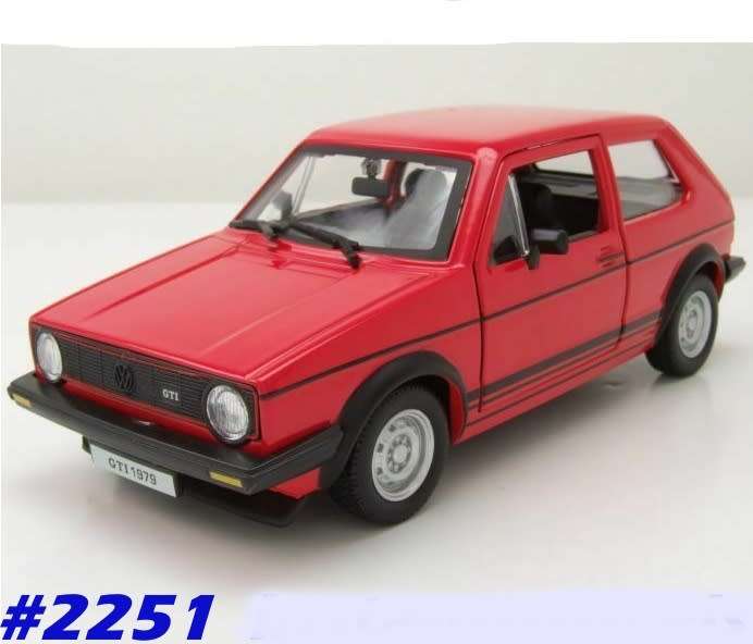 Volkswagen Golf Mk.I GTI 1979 red 1/24 Bburago NEW+boxed  #2251 instant wheels