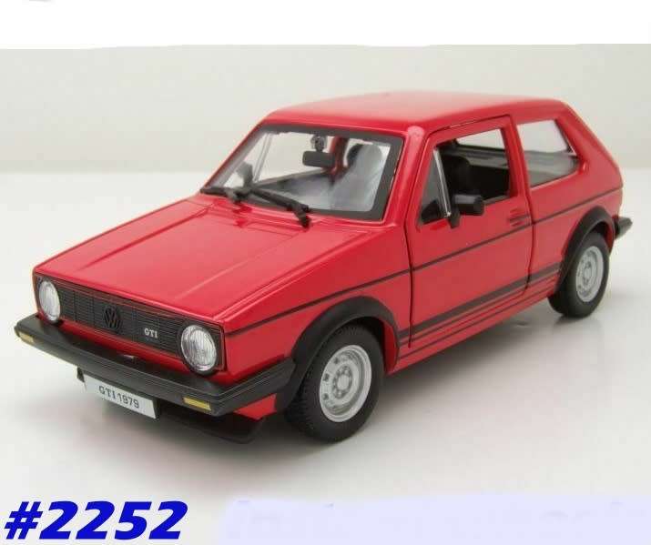 Volkswagen Golf GTI Mk.I 1979 red 1/24 Bburago NEW+boxed  #2252 instant wheels