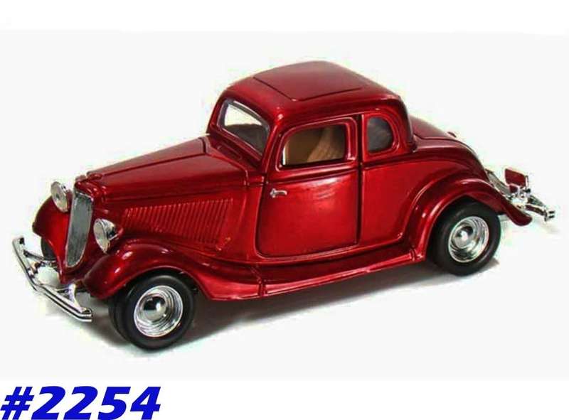 Ford Coupe 1934 red-met 1/24 MotorMax NEW+boxed  #2254 instant wheels
