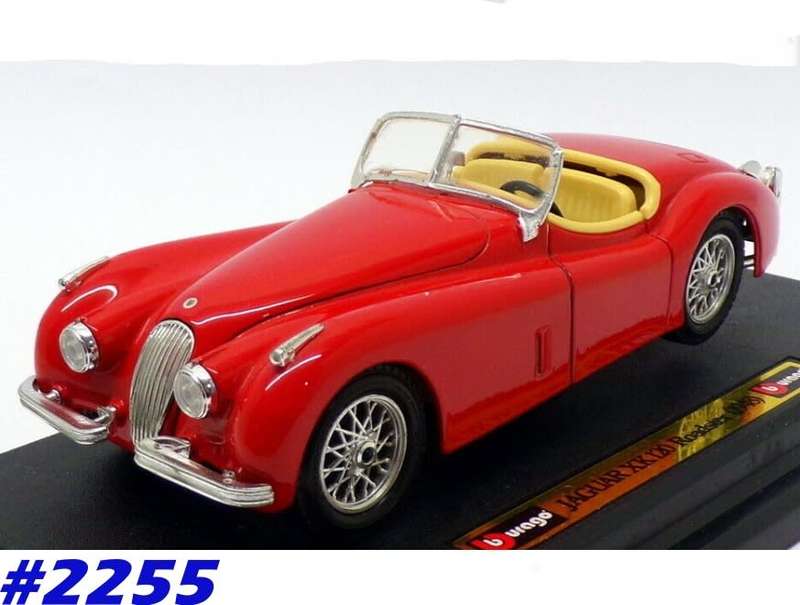 Jaguar XK120 1948 red 1/25 Bburago NEW+boxed  #2255 instant wheels