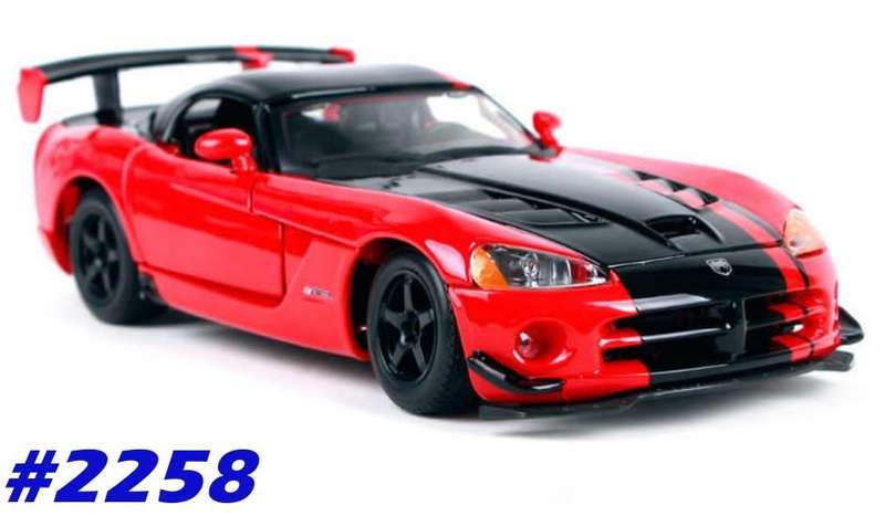 Dodge Viper SRT 10 ACR 2017 red+carbon 1/24 Bburago NEW+boxed  #2258 instant wheels
