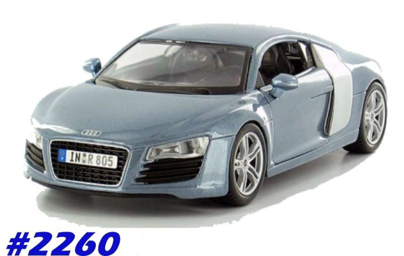 Audi R8 2016 lt.blue-met 1/24 Maisto NEW+boxed  #2260 instant wheels