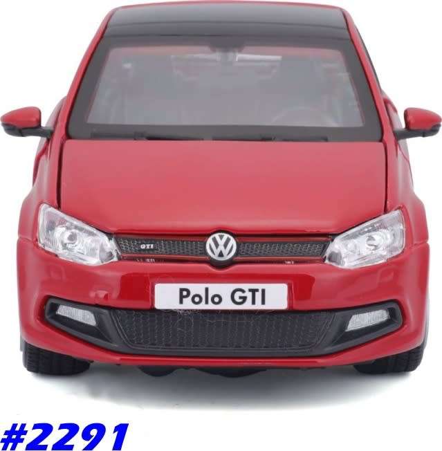 Volkswagen Polo GTI Mark.5 2014 red 1/24 Bburago NEW+boxed  #2291 instant wheels