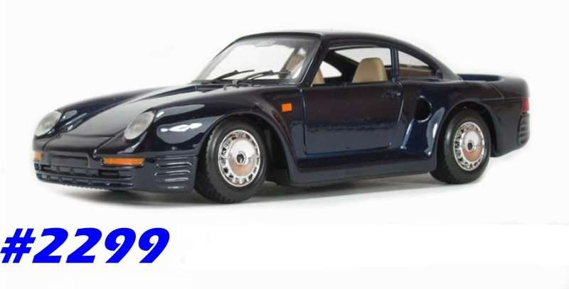 Porsche 959 1993 dark blue 1/24 Bburago NEW+reblistered  #2299 instant wheels