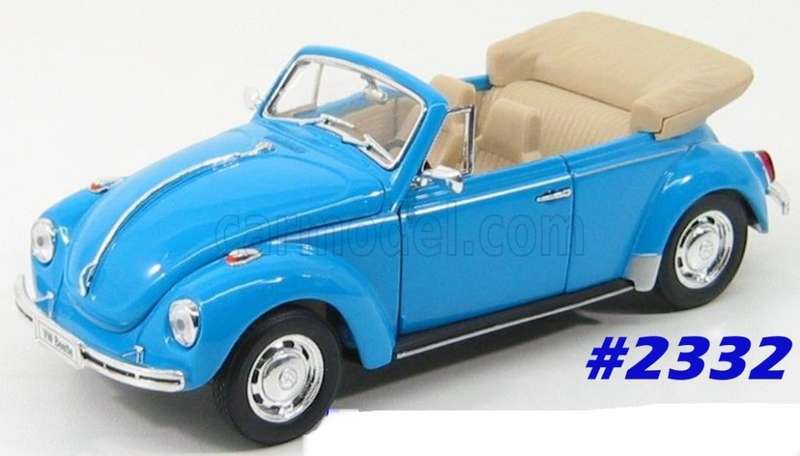 Volkswagen Beetle Cabriolet 1959 lt.blue 1:24 Welly NEW+boxed  #2332 instant wheels