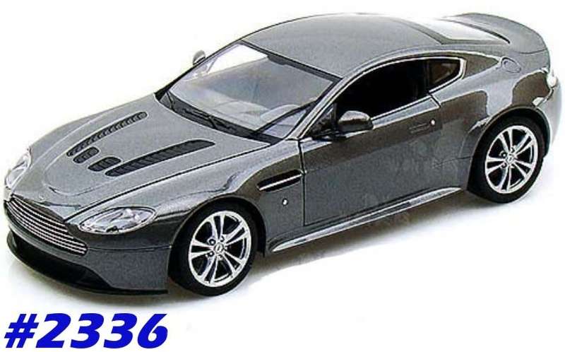 Aston Martin V12 Vantage 2010 dk.silver 1:24 Welly NEW+boxed  #2336 instant wheels
