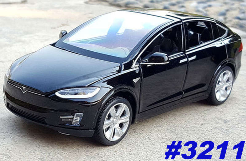 Tesla Model X 2022 black 1/32 Zabawka NEWinBlister  #3211 instant wheels