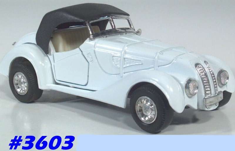 BMW 328 Roadster 1936 white 1/36 Welly NEW+reblistered  #3603 instant wheels