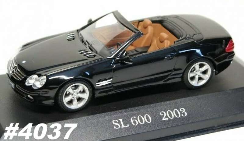 Mercedes-Benz SL 600 [R230] 2003 black 1/43 IXO NEW+boxed  #4037 instant wheels